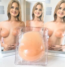 Night SILICONE Nipple Cover Adhesive Reusable Push-Up LIFT Bra Cups 1 Pair NEW