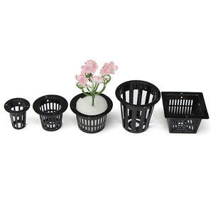 10pcs Mesh Pots Net Basket&Clone Collar Foam Insert Hydroponic Aeroponic Plants 