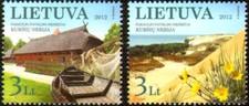 2012: Lietuva "Kurische Nehrung / UNESCO-Welterbe". 2 Werte, Mi.-Nr. 1106-07 **.