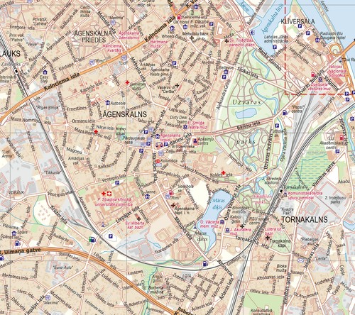 Mapa de la ciudad de RIGA 1:20 000/ 1:10 000, edición 2024 - Imagen 4 de 5