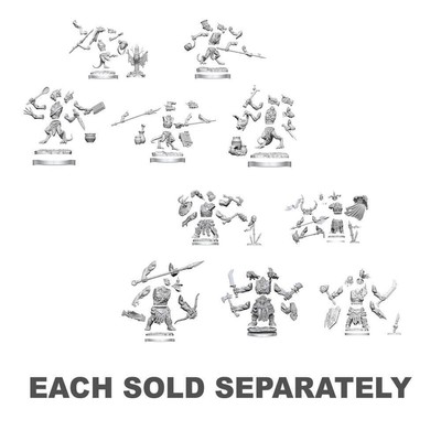 Dungeons & Dragons Unpainted and Unassembled Frameworks Miniature Model Kit 7pcs