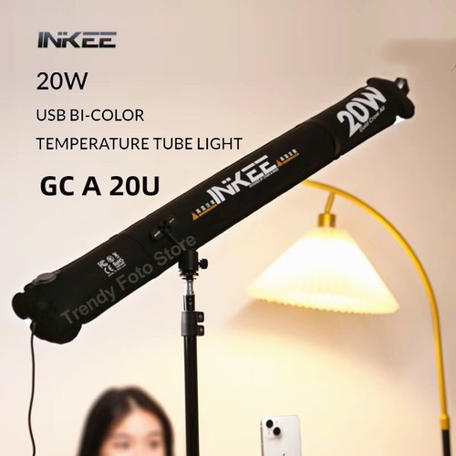 INKEE GCA20U 20W USB Inflatable LED Video Tube Light Bi-Color 2700K-6500K CRI95+ - Picture 2 of 10