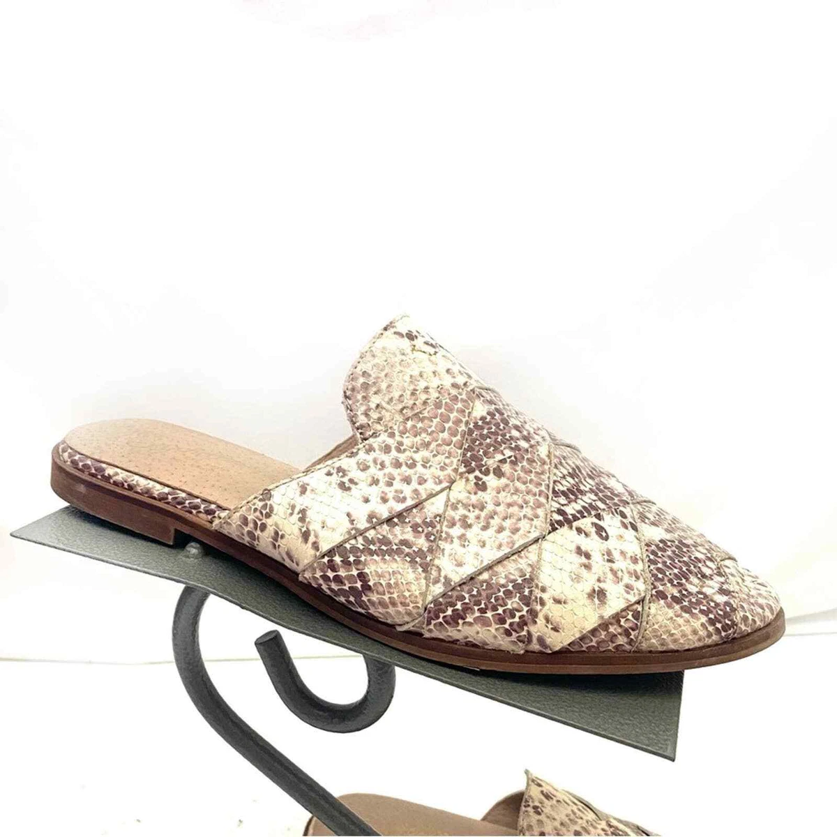 Snakeskin mule flats 2025