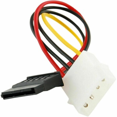 2 pcs IDE/Molex 4-Pin Male To Serial ATA SATA 15-Pin Female Power Adapter Cable