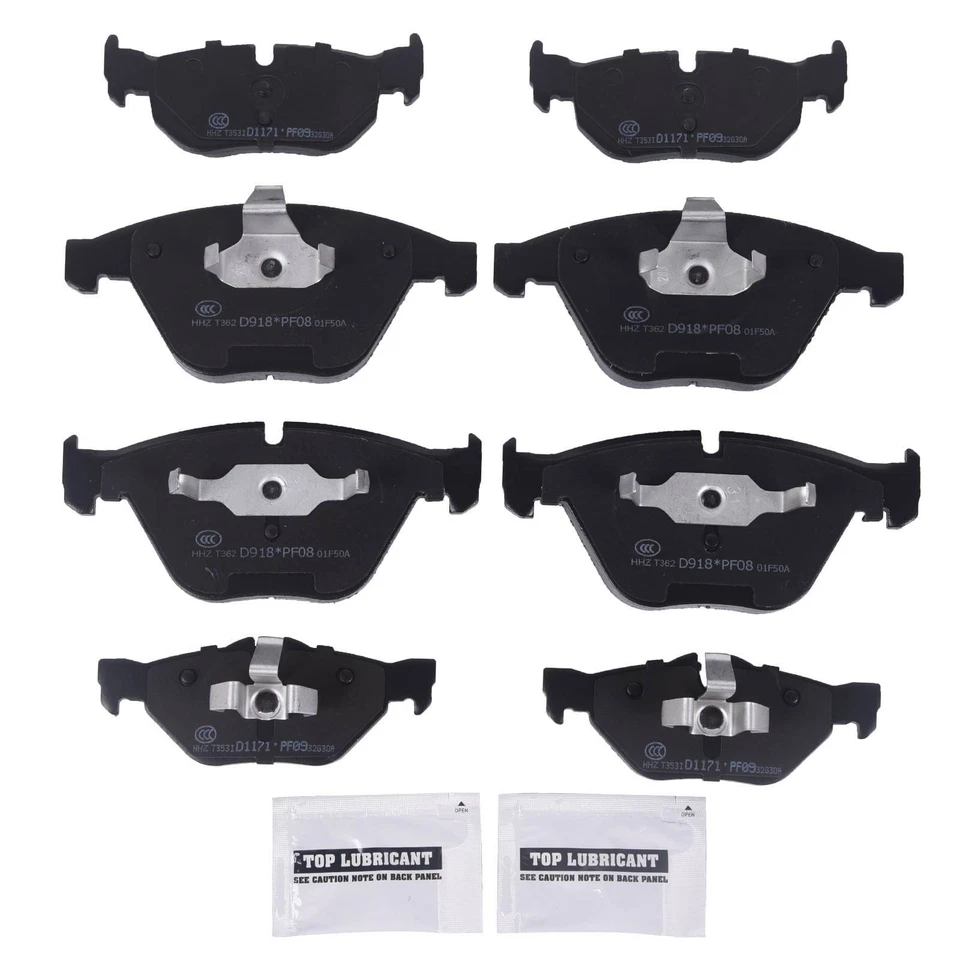 Pastillas de freno delanteras + traseras de cerámica 8 piezas para BMW 328i 328xi 328i xDrive X1 2007-2015 Foto 3 de 4