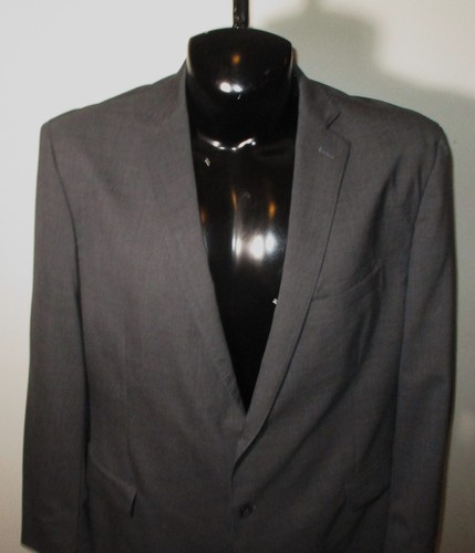 48R LANDS'END Gray Wool 2 Pc Suit Size 48R, 46X28 - Picture 3 of 13