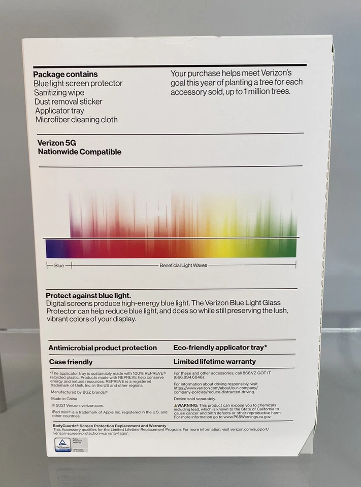 Apple iPad Mini 2021 Blue Light Screen Protector Verizon New In Box Original - Image 2 of 2