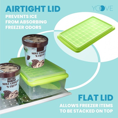 Ice Cube Tray With Lid Makes 55 Ice Safe BPA Free Easy Release - Picture 5 of 8