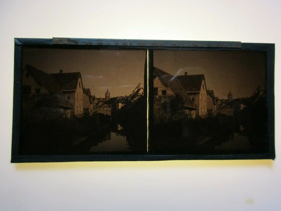 AUTOCHROME PLAQUE STEREOSCOPIQUE. Bretagne . Ville Bretonne - Photo 1/1