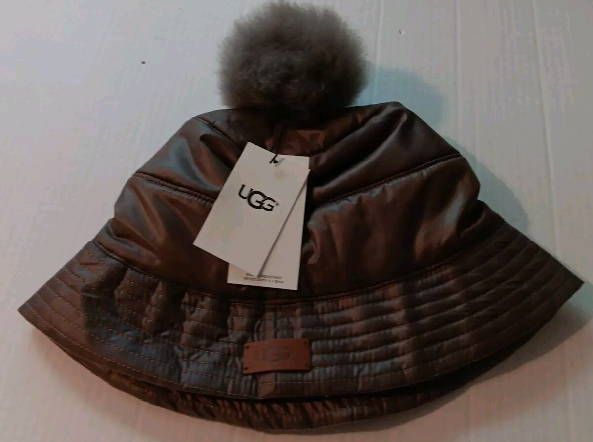 UGG All Weather Puffer Bucket Hat with Pom UGG® UGGfluff Scalloped Hat for Women | UGG® main image 3