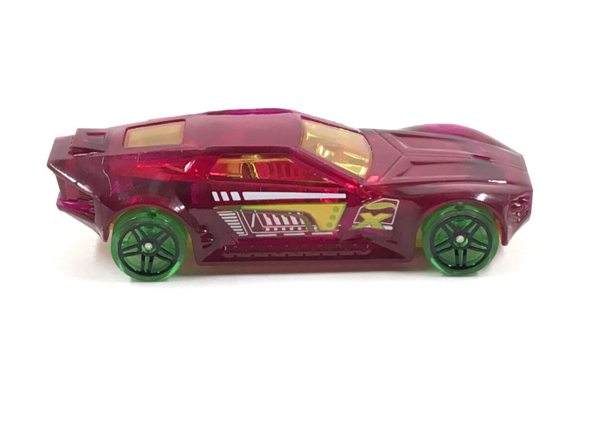 Hot Wheels Bullet Proof Mattel 2015 Toy Car Pink With Green Wheels