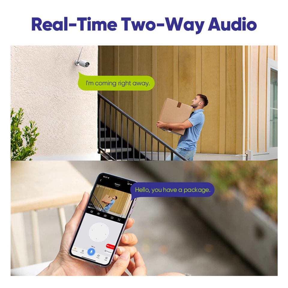 Sistema de cámara de seguridad IP de audio bidireccional inalámbrico de 3 MP SANNCE 5 MP 8 CANALES NVR WIFI AI Foto 2 de 4