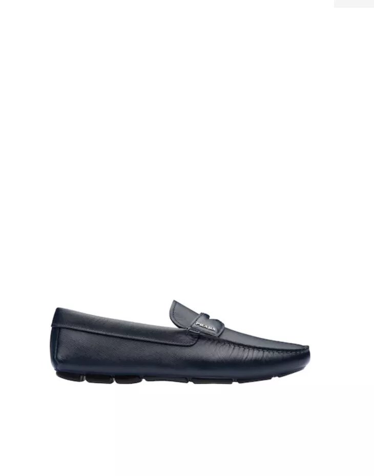 Prada saffiano leather loafers cheap