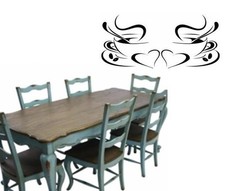 2 COFFEE CUPS Kitchen Wall Decals Stickers Cafe Vinyl Art Home Decor