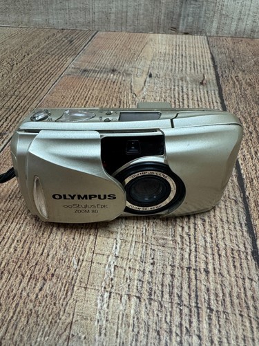 Olympus Stylus Epic Zoom 80 35mm Film Camera Gray Parts or Repair