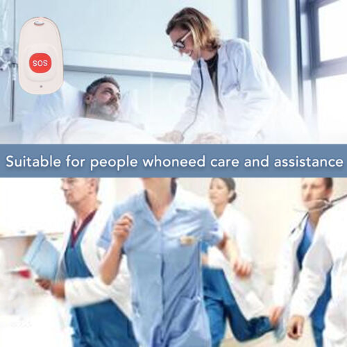 Wireless Caregiver Pager SOS Alert System Call Button For Elderly At Home - Picture 2 of 12