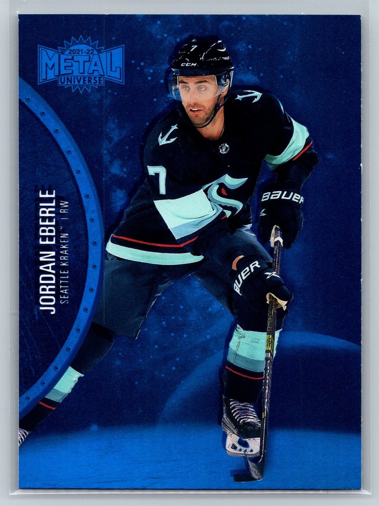 2021-22 Skybox Metal Universe Blue Spectrum Jordan Eberle #97 Seattle Kraken