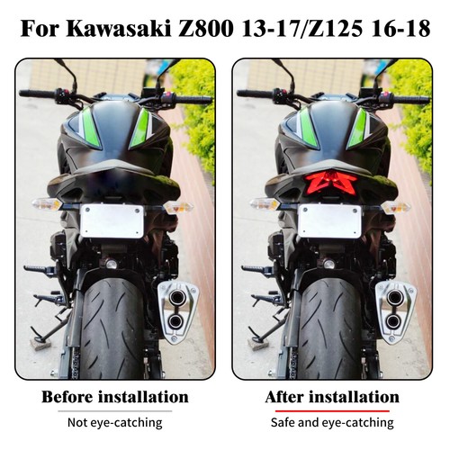 Rear Tail Light Brake Turn Signals Clear LED Fit For KAWASAKI Z800 2013-17 Z125 - Bild 3 von 18