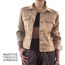 Marithe Francois Girbaud Gold Denim Jacket Size M