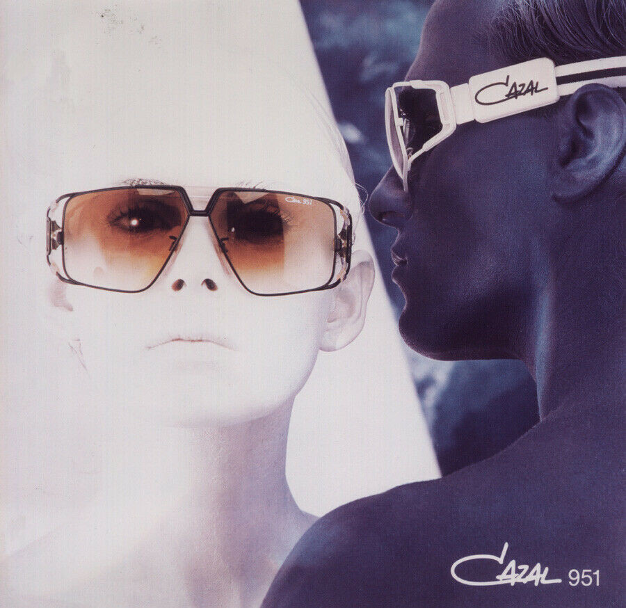 CAZAL 951 sunglasses frames white square wrap side shields