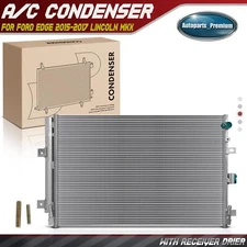 A/C Condenser with Receiver Drier & Bracket for Ford Edge 2015-2017 Lincoln MKX