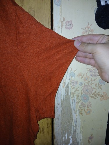 Tahari V-Neck Shirt Womens Size 2X 100% Linen Dark Orange Missing Inner Tag - Picture 5 of 12