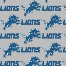 Detroit Lions NFL Fleece Fabric - 60" Wide - Sold by The Yard & Bolt