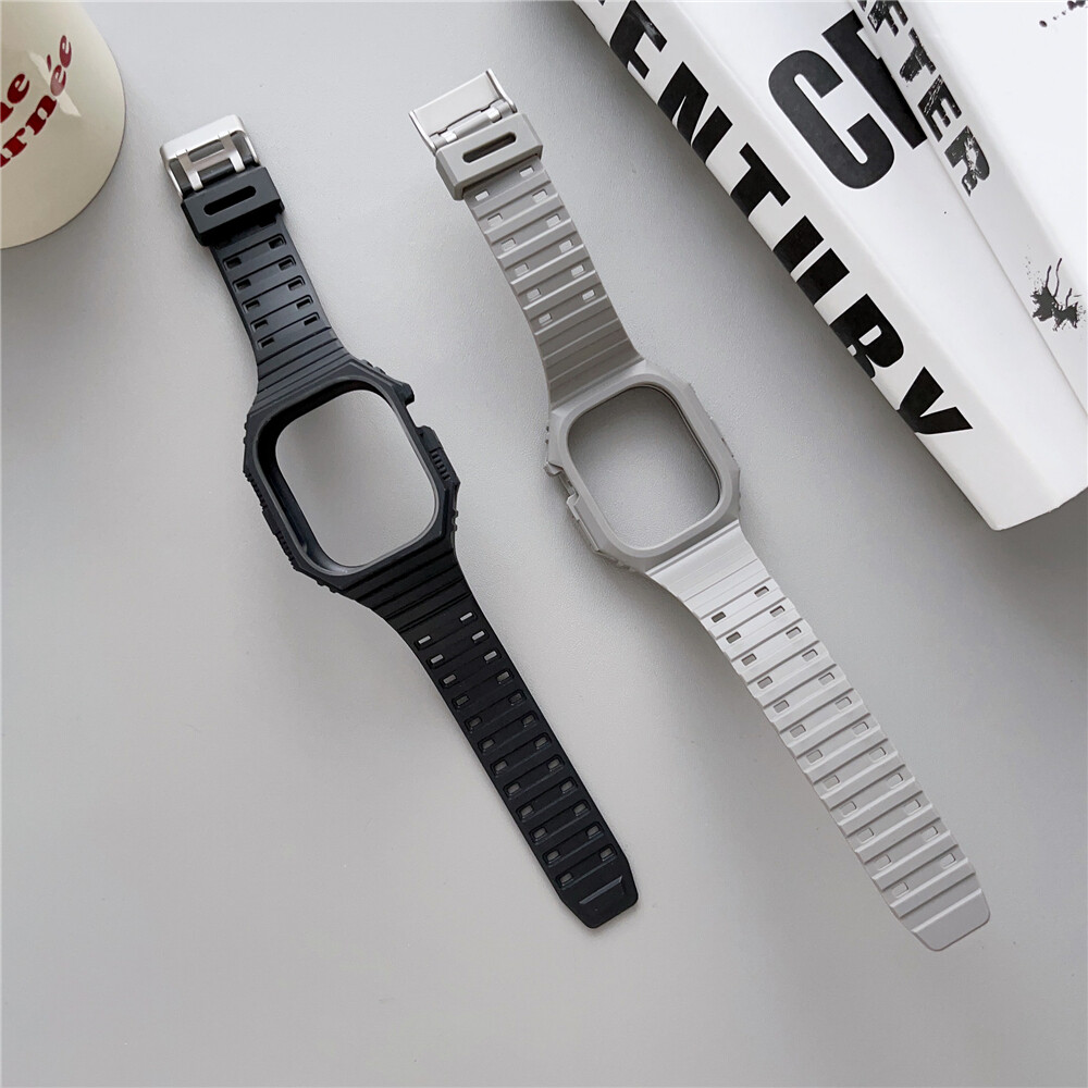 One-piece Rugged Rubber Sport Band Strap for Apple Watch Ultra 3 2  display picture 1