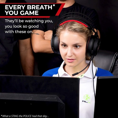 HC Gamerlife Pro HCG1 Over Ear Gaming Headset Headphone w/Mic for PS4/PS5/Xbox - Picture 10 of 11