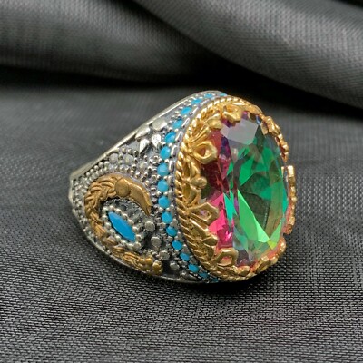 925 Sterling Silver Tourmaline Men’s Ring. Fancy Look. Handmade In Turkey. | eBay 925 Sterling Silver Tourmaline Men’s Ring. Fancy Look. Handmade In Turkey. | eBay