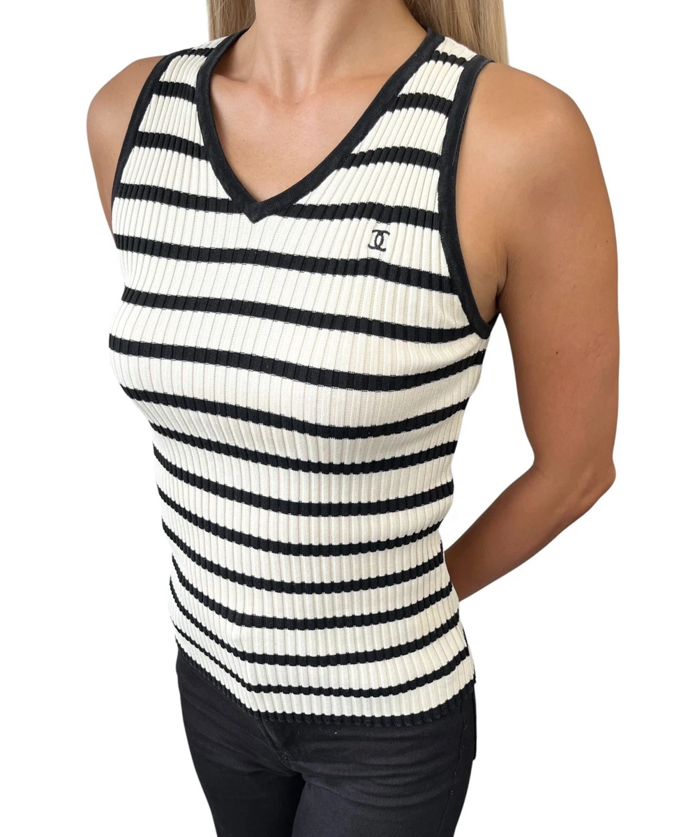 CHANEL Striped Tank Tops for Women for sale | eBay