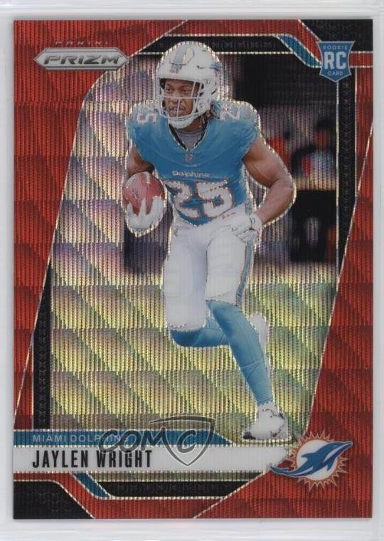 2024 Panini Prizm Rookies Red Wave Prizm /149 Jaylen Wright #348 Rookie RC