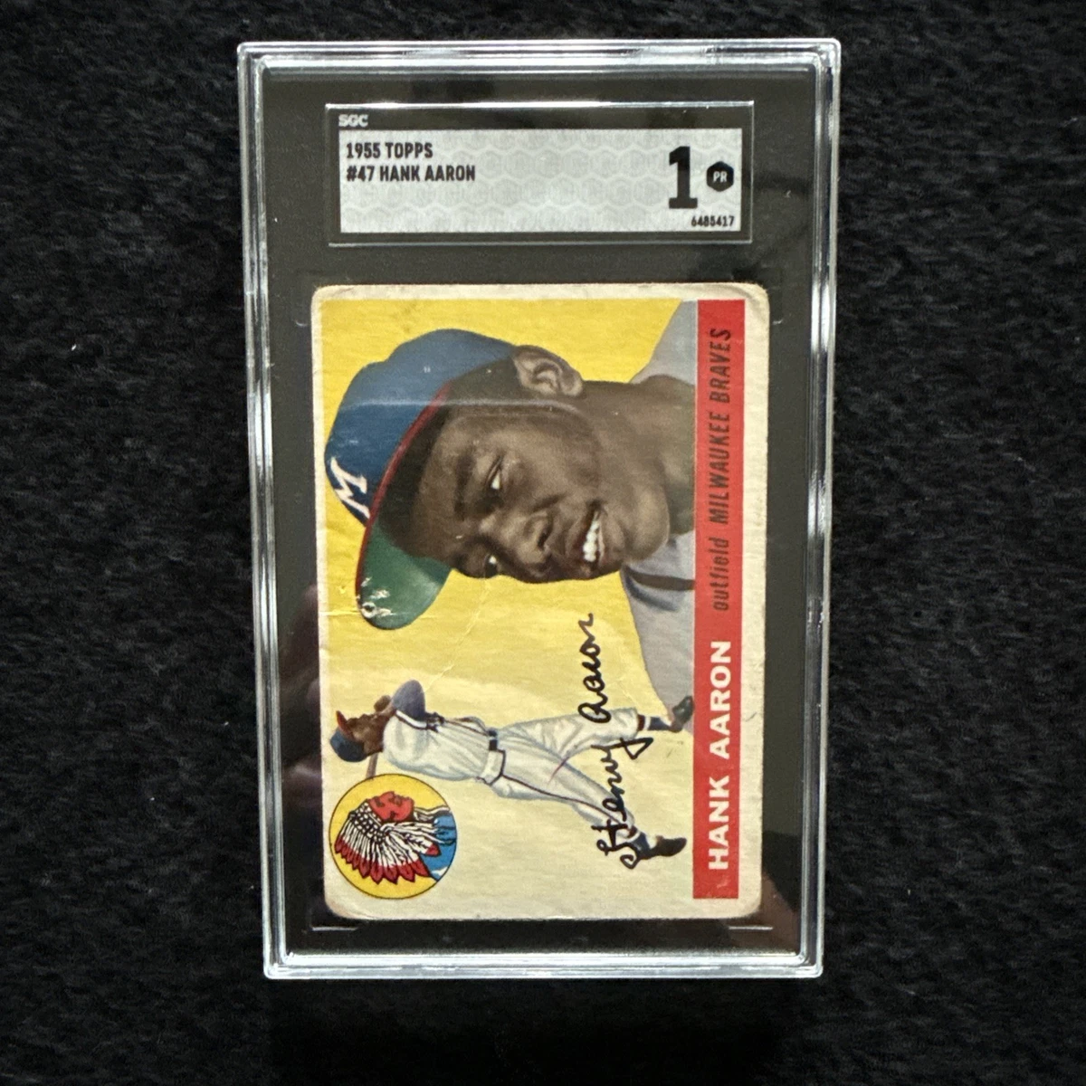 Hank Aaron 1955 Season Baseball Sports Trading Cards & Accessories