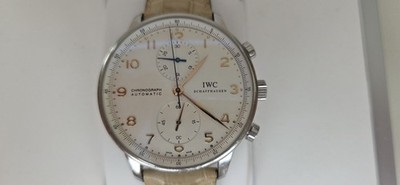 IWC Portugieser Chronograph Stahl Automatik,Full Set, Ref. IW371401 ,Papiere