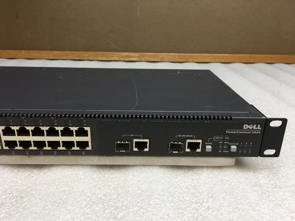 Dell PowerConnect 3324 24-Port Managed Ethernet Switch with Rack Ears - Image 3 of 4