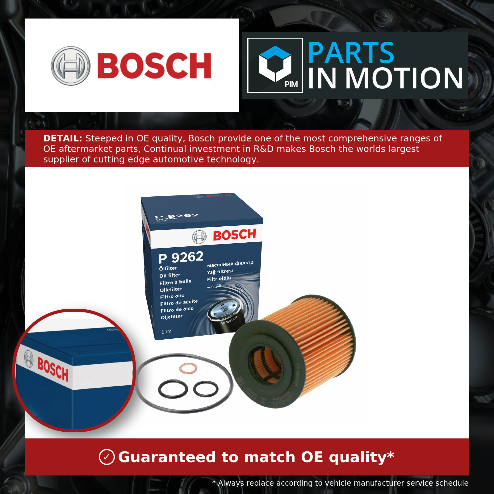 Bosch P9262 Car Oil Filter - Replacement Filter | Separates Soot and Metal Particles from Engine Oil - Provides Reliable Engine Lubrication - Image 11