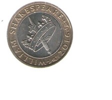 2016 - UK £2 / 2 pound coin - WILLIAM SHAKESPEARE - HISTORY