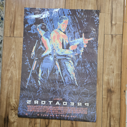 Raro poster film originale vintage doppia faccia Predators 2010 versione A&B - Foto 19 di 21