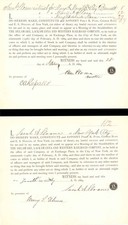 Pair of Appointments signed by Samuel and Sarah Sloan - 1889 dated Autographs
