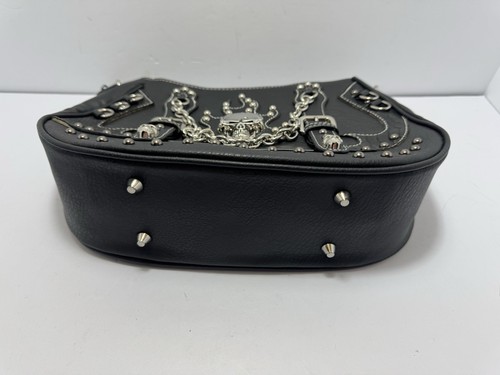 Punk Gothic Skull Concealed Carry Purse Women Shoulder Crossbody Handbags Black - Picture 6 of 16