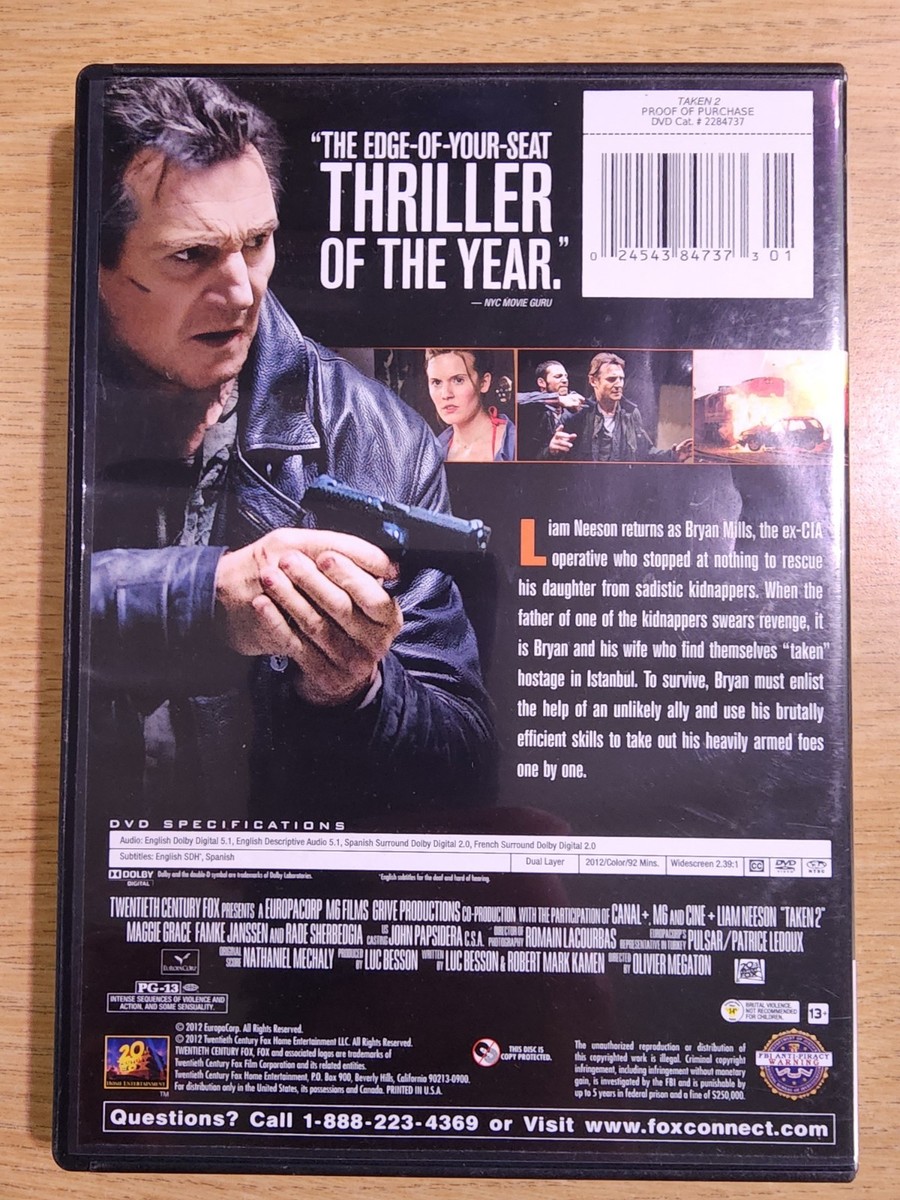 Taken 2 (DVD, 2012, Widescreen) Liam Neeson, Maggie Grace | eBay