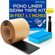 Pond Liner Seam Tape Kit - 30 Feet x 3 Inch - Double Sided Butyl Tape - Bond ...