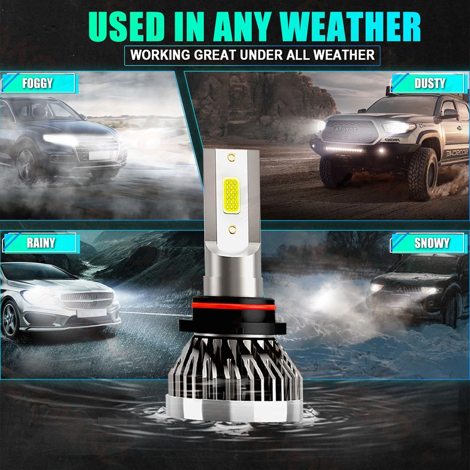 Combo de faros LED de haz alto bajo bombilla antiniebla para Pontiac Grand Prix 1990-2008 Foto 3 de 4