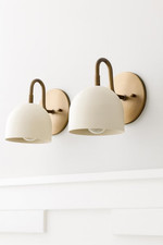 Modern Brass Bowl Wall Sconce   Handmade Dome...