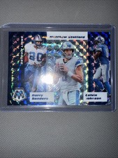 2020 Panini Mosaic- Flea Flicker Barry Sanders, Matthew Stafford,Calvin Johnson