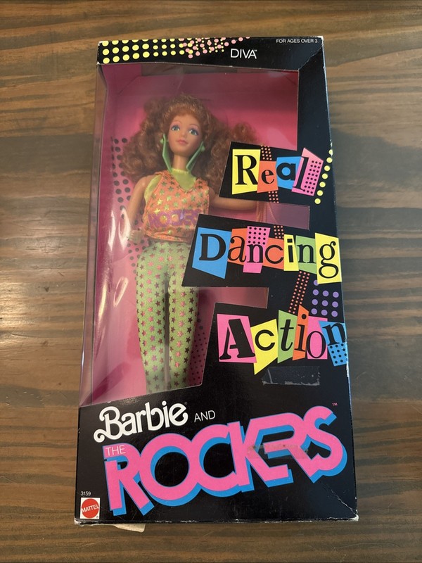 Vintage Mattel Barbie & the Rockers 1986 Real Dancing Action Diva