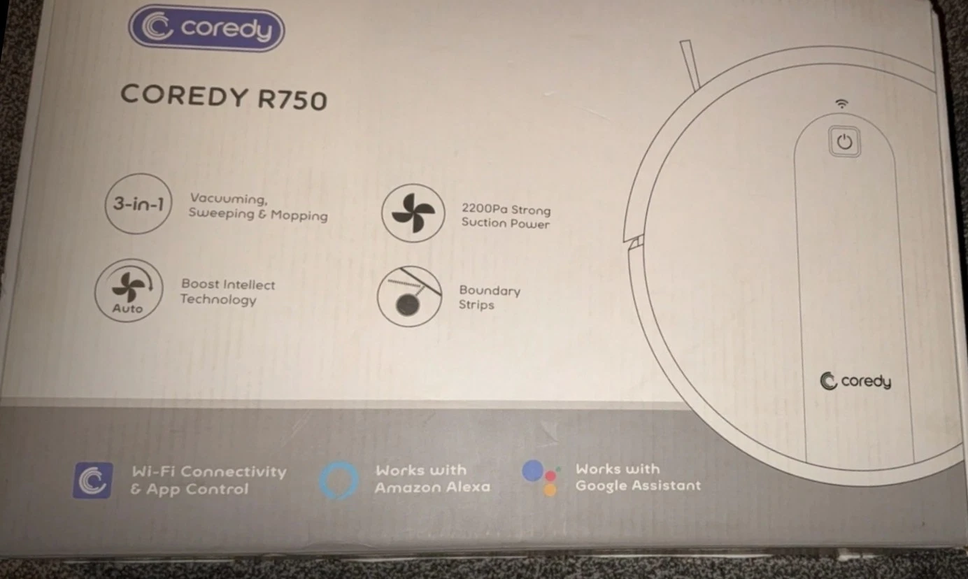 Coredy R750 Robot Vacuum + Mop Functionality New Boxed