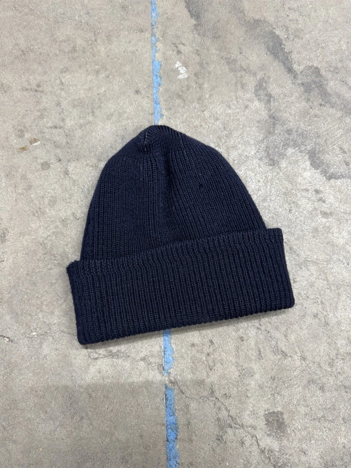 Gorra de reloj de lana vintage de la década de 1940 Segunda Guerra Mundial de la Marina de los Estados Unidos estampada militar Foto 4 de 4