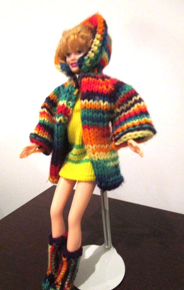 Vestido De Colección Barbie: Sears Glamour Group Twiggy 1510 + Chaqueta/Botas Tejidas Foto 2 de 4