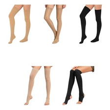 1Pair Warm Thick Thigh High Socks Fleece Lined Stockings Long Boots Leg Warmers